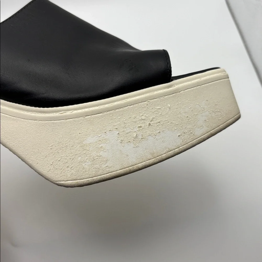 Free People Black and White Platform Mules - 39.5=9